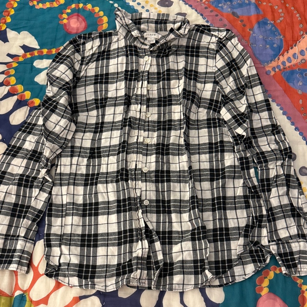 J. Crew Monochrome Plaid Shirt
